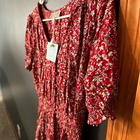 NWT Hayden Los Angeles Red Floral Maxi Dress - Picture 3 of 5